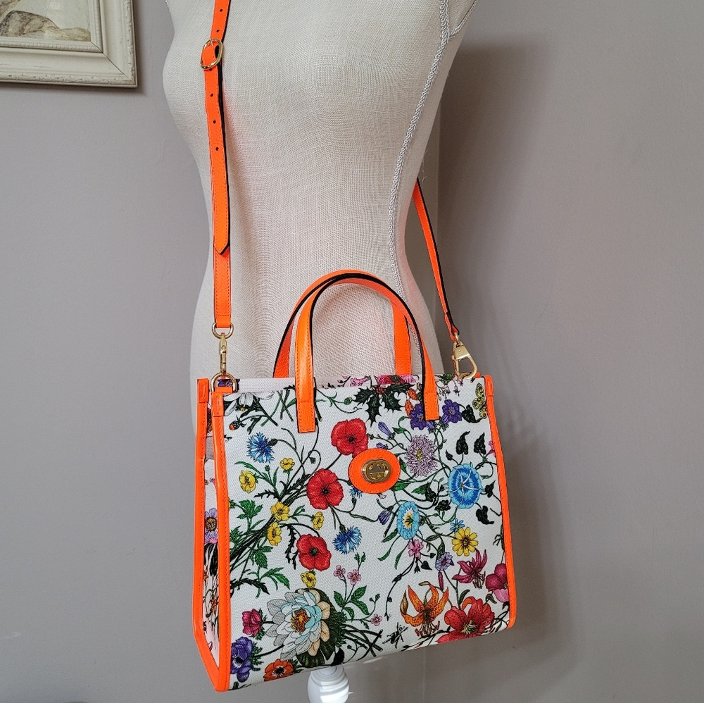 GUCCI Flora Canvas medium tote